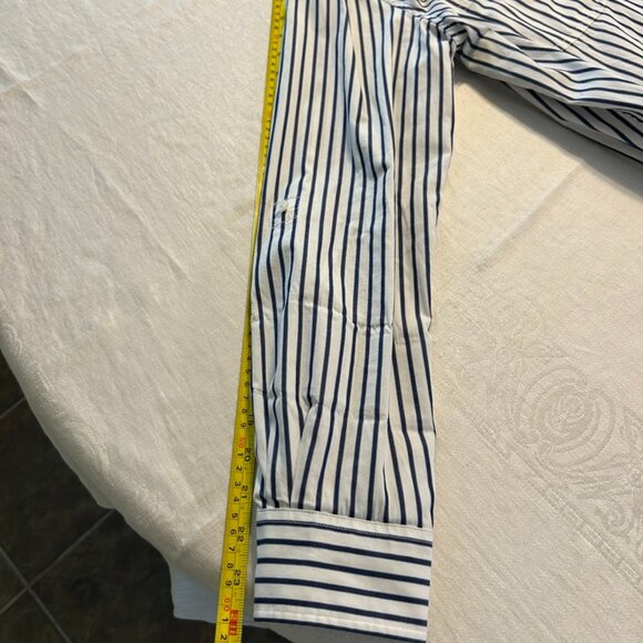 Women's LAUREN Relaxed Fit Cotton Roll Tab Sleeve Shirt - Picture 4 of 12